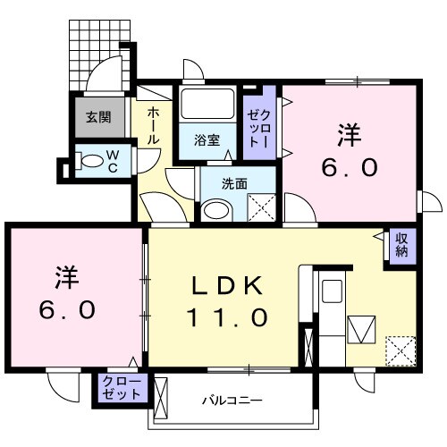 サイドルーツ　Ⅱの物件間取画像