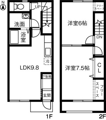ＬＡ　ＦＩＮＥ　新東　Ｂ棟の物件間取画像