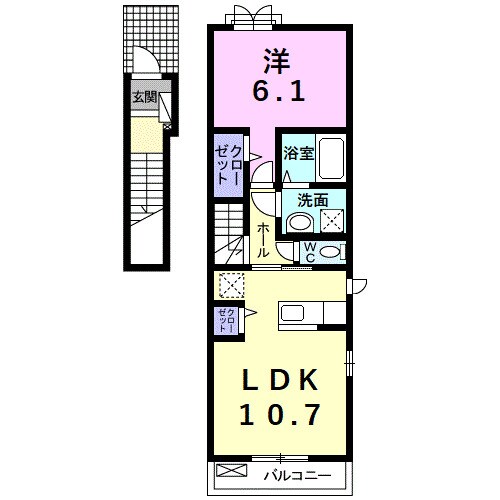 亀崎駅 徒歩30分 2階の物件間取画像