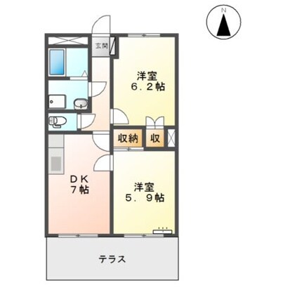 成岩駅 徒歩19分 1階の物件間取画像