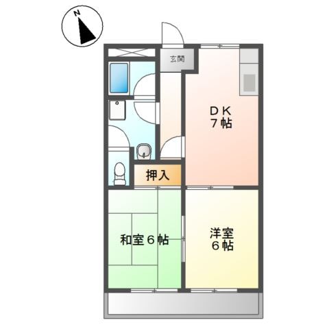 有松駅 徒歩17分 2階の物件間取画像