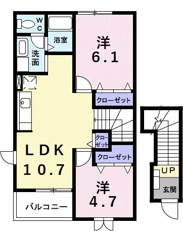 アヴニ－ル　Ｔ．Ｍの物件間取画像