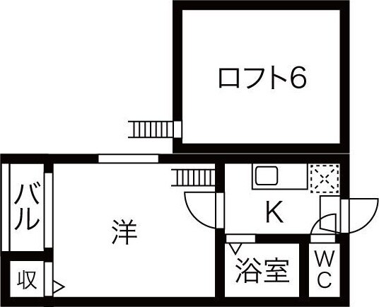 道徳駅 徒歩6分 1階の物件間取画像