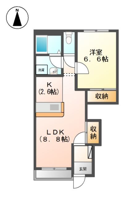 クレア優美（ＣＲＥＡ優美）の物件間取画像