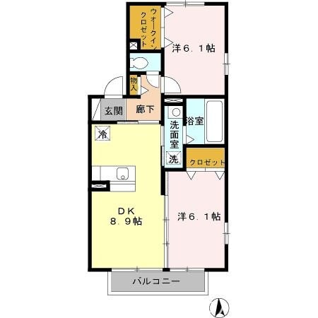 セジュールビスコットの物件間取画像