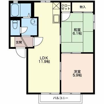 グリーンパストラルCの物件間取画像