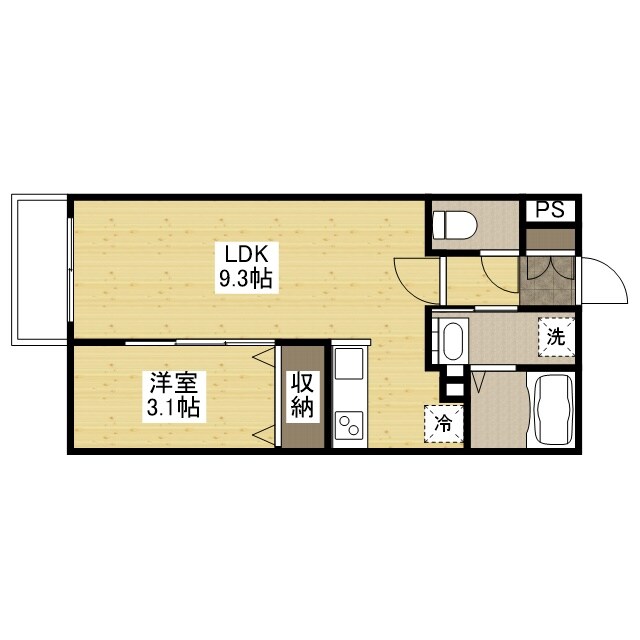 福山駅 徒歩10分 1階の物件間取画像