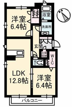 福山駅 徒歩51分 3階の物件間取画像