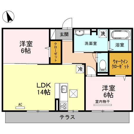 東福山駅 徒歩63分 1階の物件間取画像