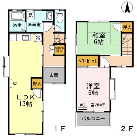 一ツ橋ハイム Ｂの物件間取画像