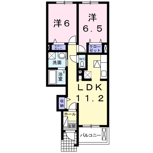 万能倉駅 徒歩16分 1階の物件間取画像