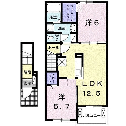 福山駅 バス48分  阿北下車：停歩2分 2階の物件間取画像