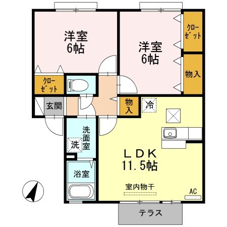 松永駅 徒歩11分 1階の物件間取画像