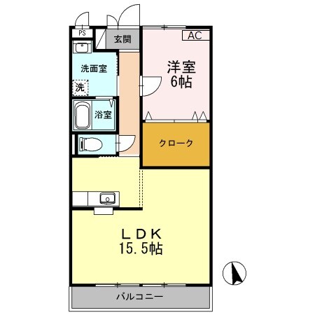 エトワール西新涯の物件間取画像