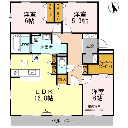 東福山駅 徒歩46分 1階の物件間取画像