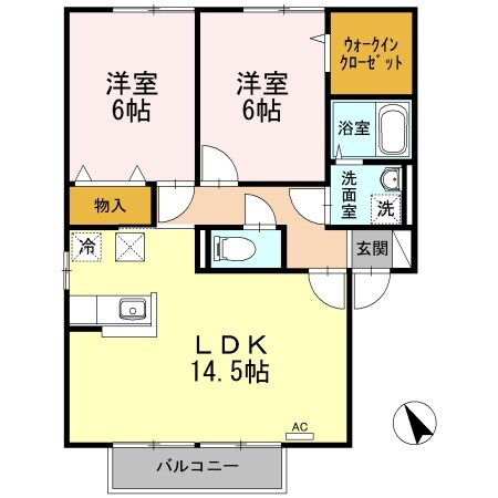 サンモール川口B棟の物件間取画像