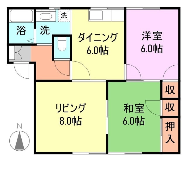 コーポＫの物件間取画像