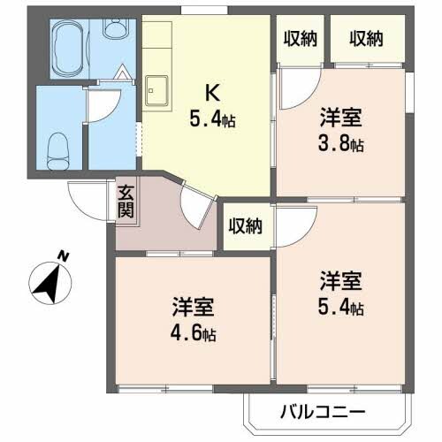 福山駅 徒歩41分 2階の物件間取画像