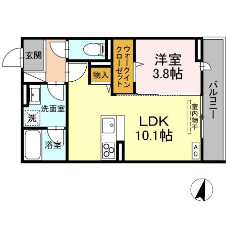 福山駅 徒歩19分 3階の物件間取画像