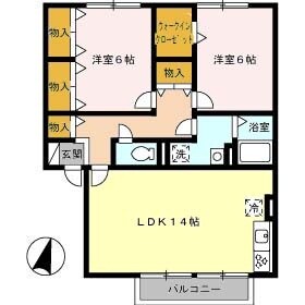 福山駅 徒歩16分 2階の物件間取画像