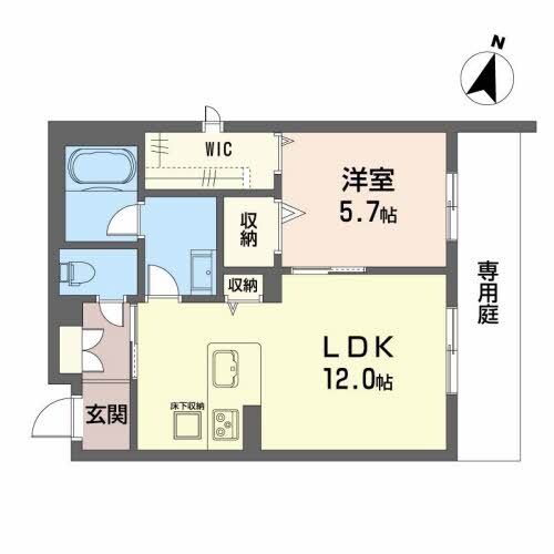 福山駅 徒歩17分 1階の物件間取画像