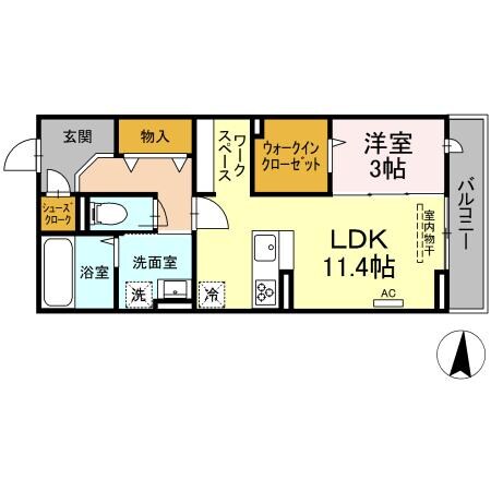 Ｄ-ｒｏｏｍＴＳＵＣＨＩＹＡの物件間取画像