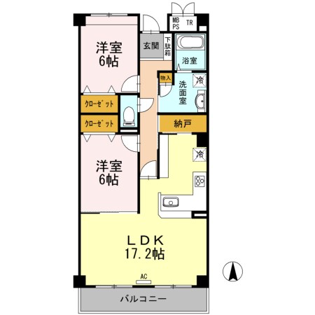 東福山駅 徒歩27分 3階の物件間取画像