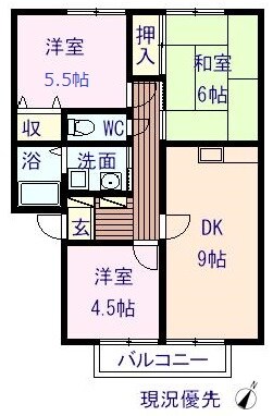 サンビレッジ多治米 Cの物件間取画像