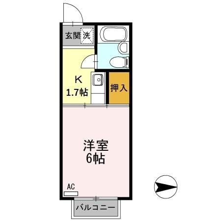 羽衣ハイツの物件間取画像