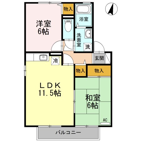 東尾道駅 徒歩16分 1階の物件間取画像