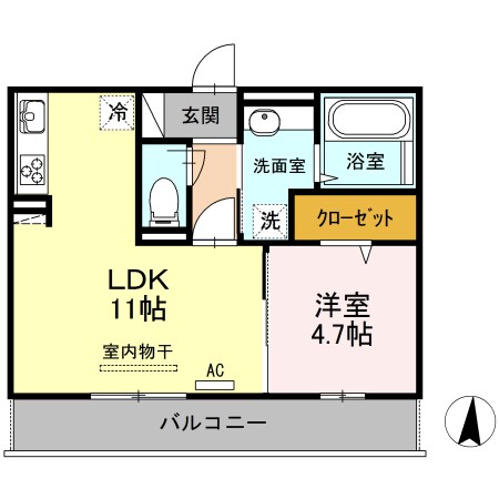 キャルル　B棟の物件間取画像