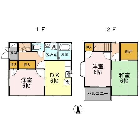 横尾駅 徒歩20分の物件間取画像