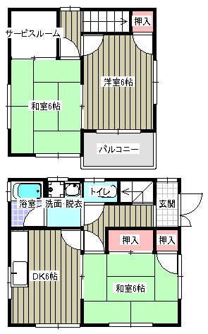 東福山駅 徒歩64分 1-2階の物件間取画像