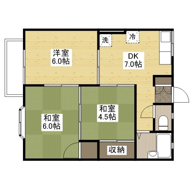 福山駅 徒歩57分 2階の物件間取画像