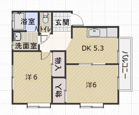 東福山駅 徒歩54分 2階の物件間取画像