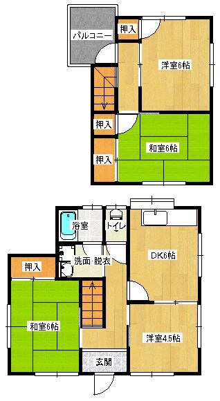 福山駅 徒歩31分 1-2階の物件間取画像