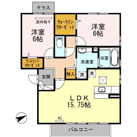 東福山駅 徒歩56分 1階の物件間取画像