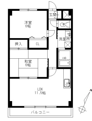 鷹取プレイスの物件間取画像