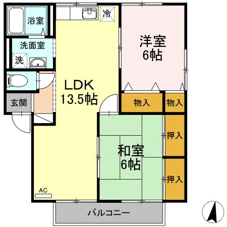 アネックスASAHI　A棟の物件間取画像