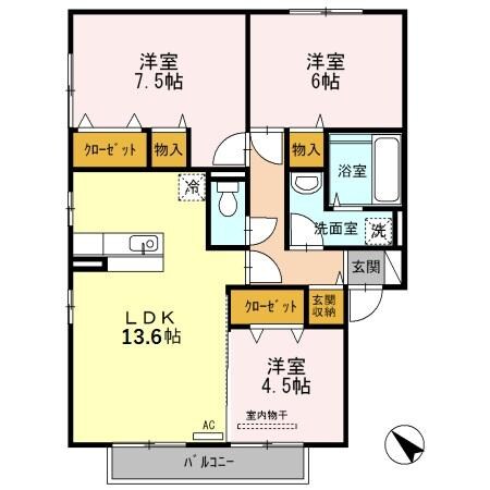 福山駅 徒歩44分 2階の物件間取画像