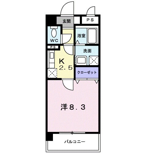 松永駅 バス2分  天理教前下車：停歩3分 2階の物件間取画像