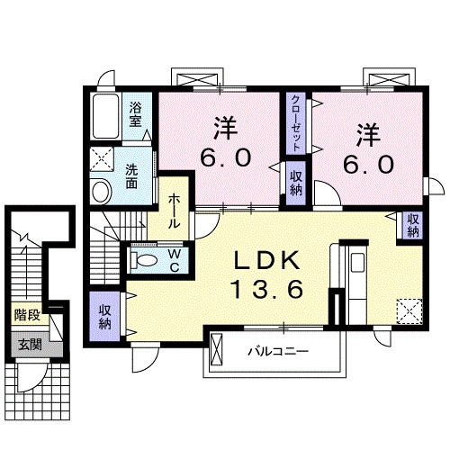 備後赤坂駅 徒歩19分 2階の物件間取画像