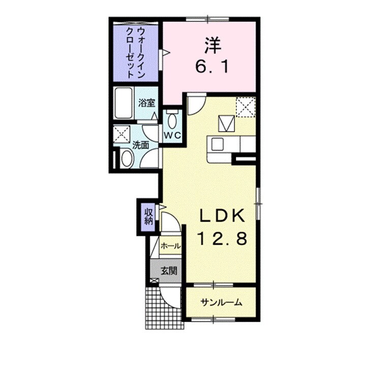 湯田村駅 徒歩27分 1階の物件間取画像