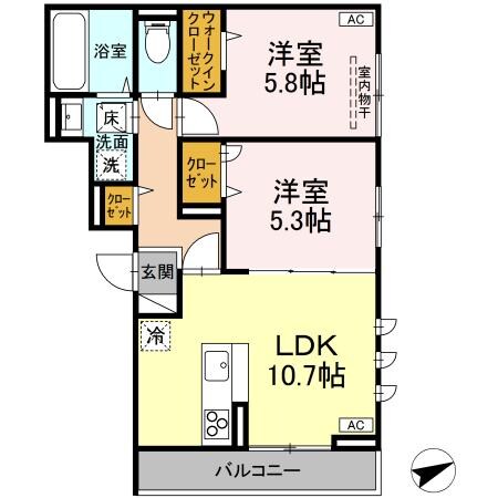 D-residence川口Bの物件間取画像