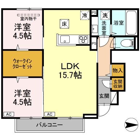 備後本庄駅 徒歩6分 1階の物件間取画像