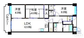 福山駅 徒歩6分 5階の物件間取画像