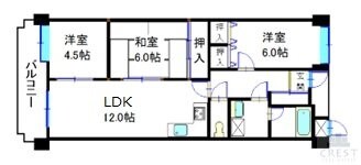 ダイアパレス三之丸の物件間取画像