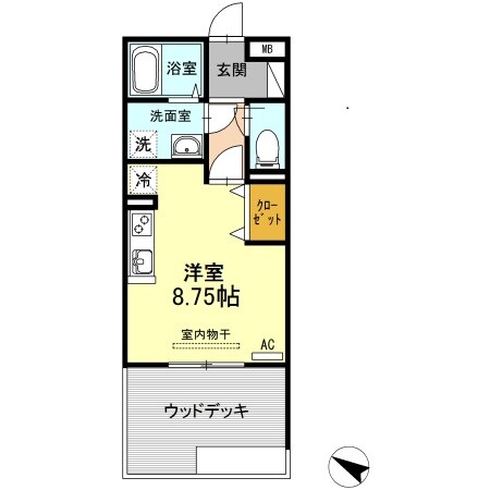 D-roomCⅡの物件間取画像