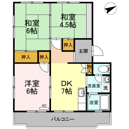 東福山駅 徒歩48分 3階の物件間取画像