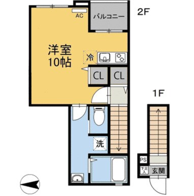 アシンプトート　Ａの物件間取画像